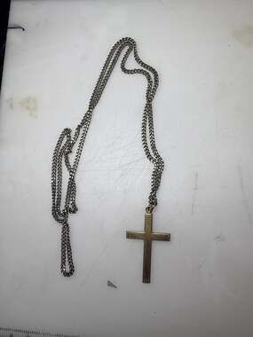 Vintage Theda 1/20 12K Gold Filled Cross Pendant Necklace